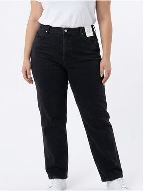 Abercrombie & Fitch The 90s Straight Ultra High Rise Jeans Black US 24 L 48"x31"